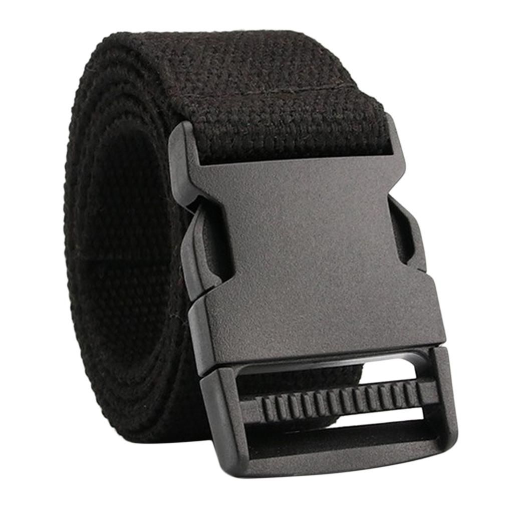 Canvas Webbing Belt Sports Long Web Belt Trouser Jeans Black