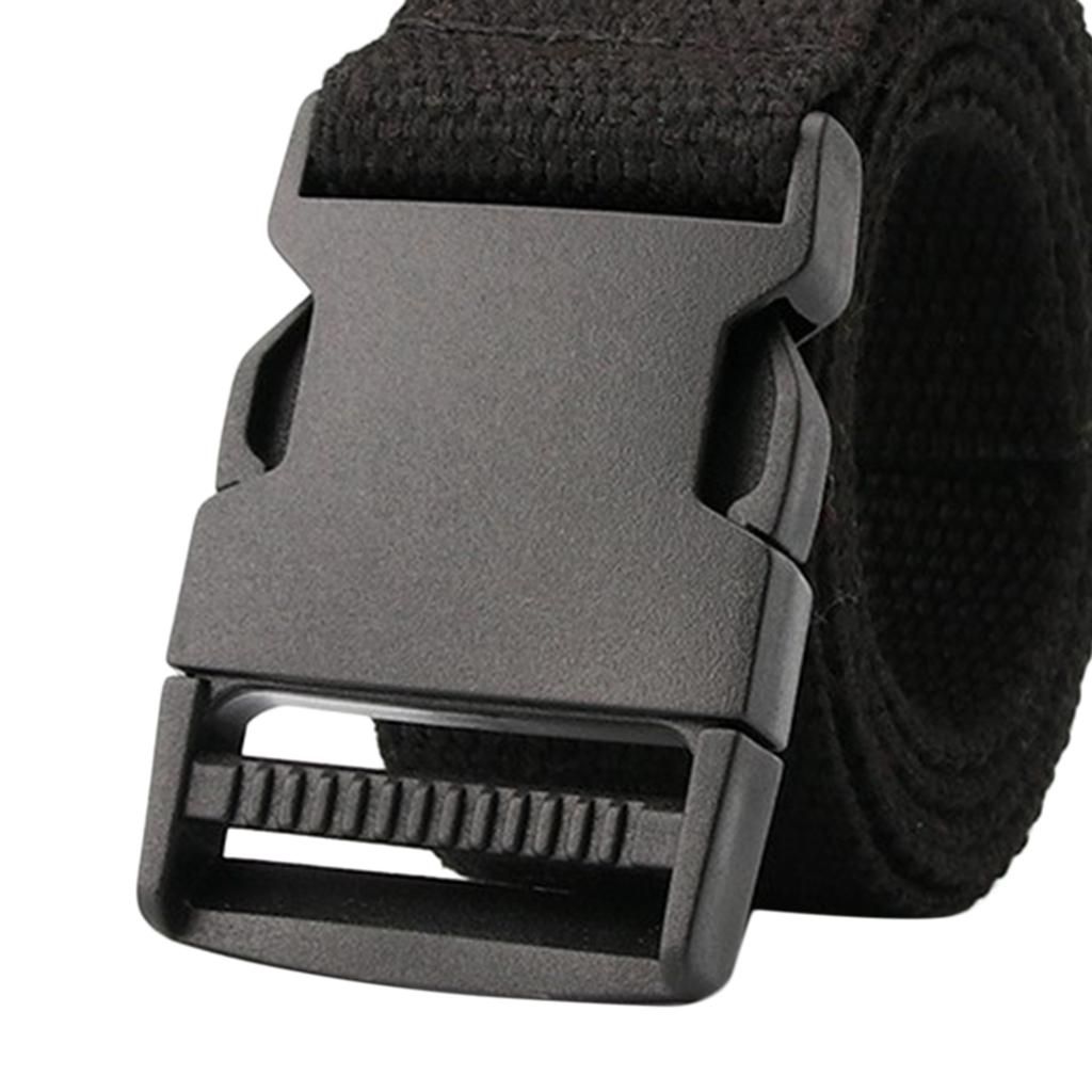 Canvas Webbing Belt Sports Long Web Belt Trouser Jeans Black