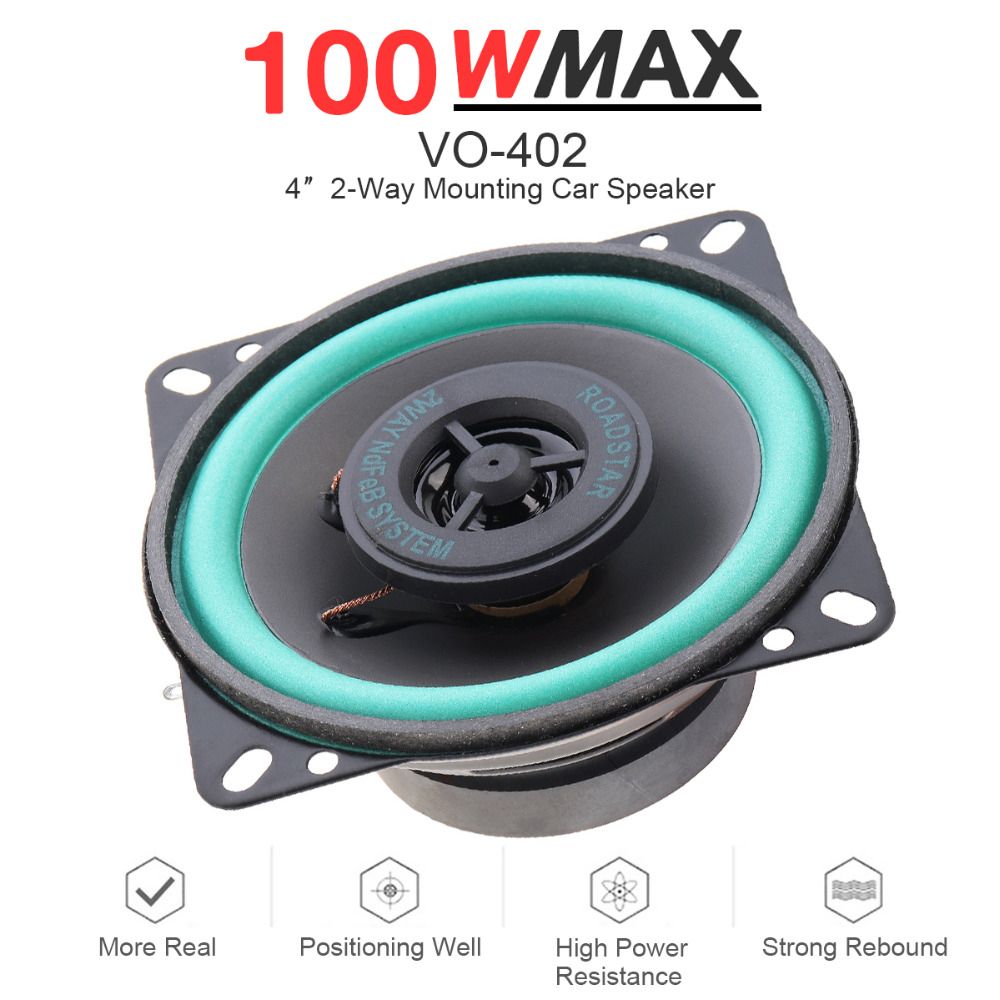 4/5/6.5 Inch 100W Car HiFi Coaxial Speaker Vehicle Door