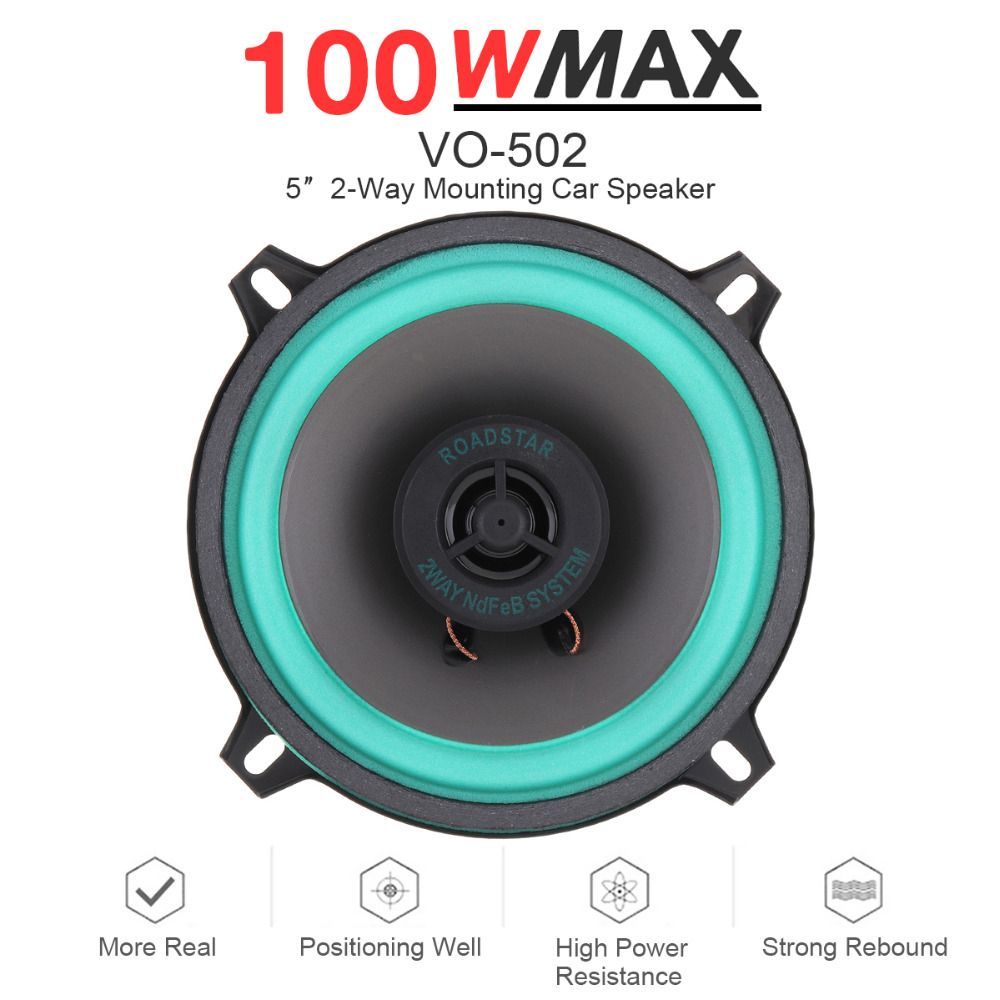 4/5/6.5 Inch 100W Car HiFi Coaxial Speaker Vehicle Door