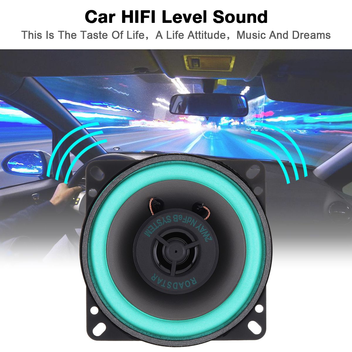 4/5/6.5 Inch 100W Car HiFi Coaxial Speaker Vehicle Door
