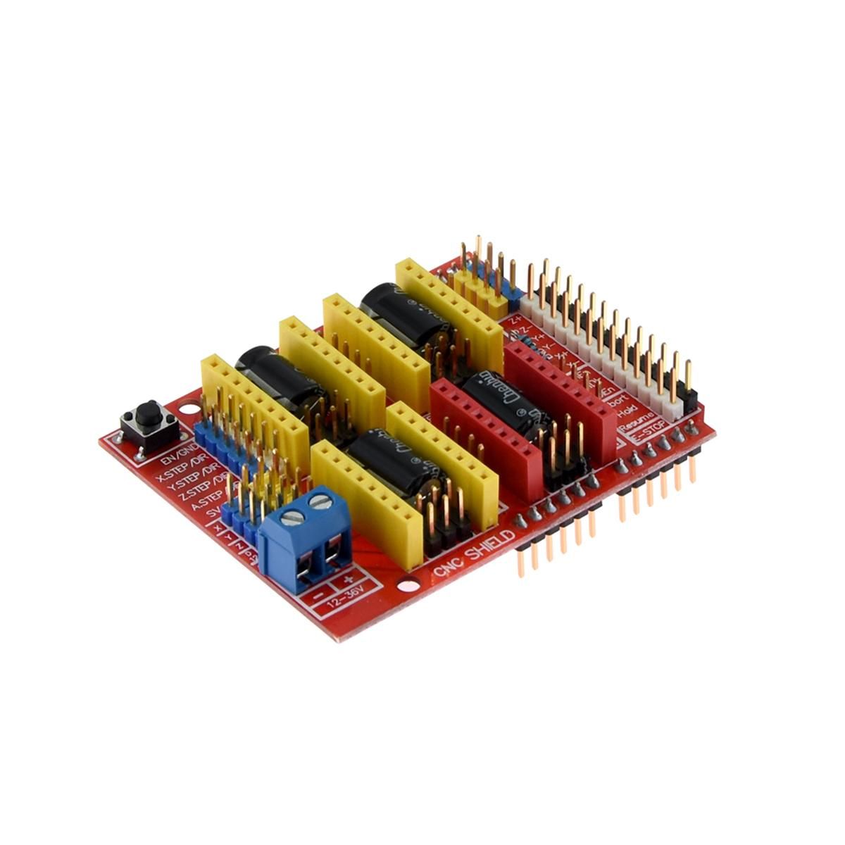 CNC Shield V3.0 Expansion Board R3 Board 4*A4988 Driver 4*4401 Stepper Motor Kit with Heatsink USB Cable for 3D Printer
