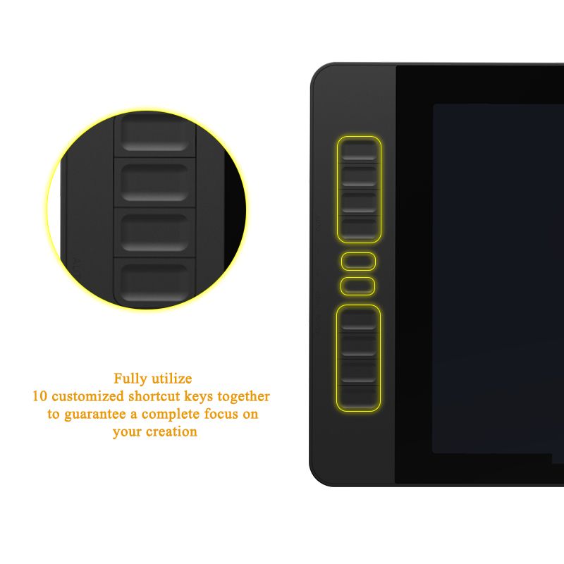 【Local Shipping& Fast Delivery】GAOMON PD1561 15.6" 72% NTSC Graphics Tablet Monitor & Keys