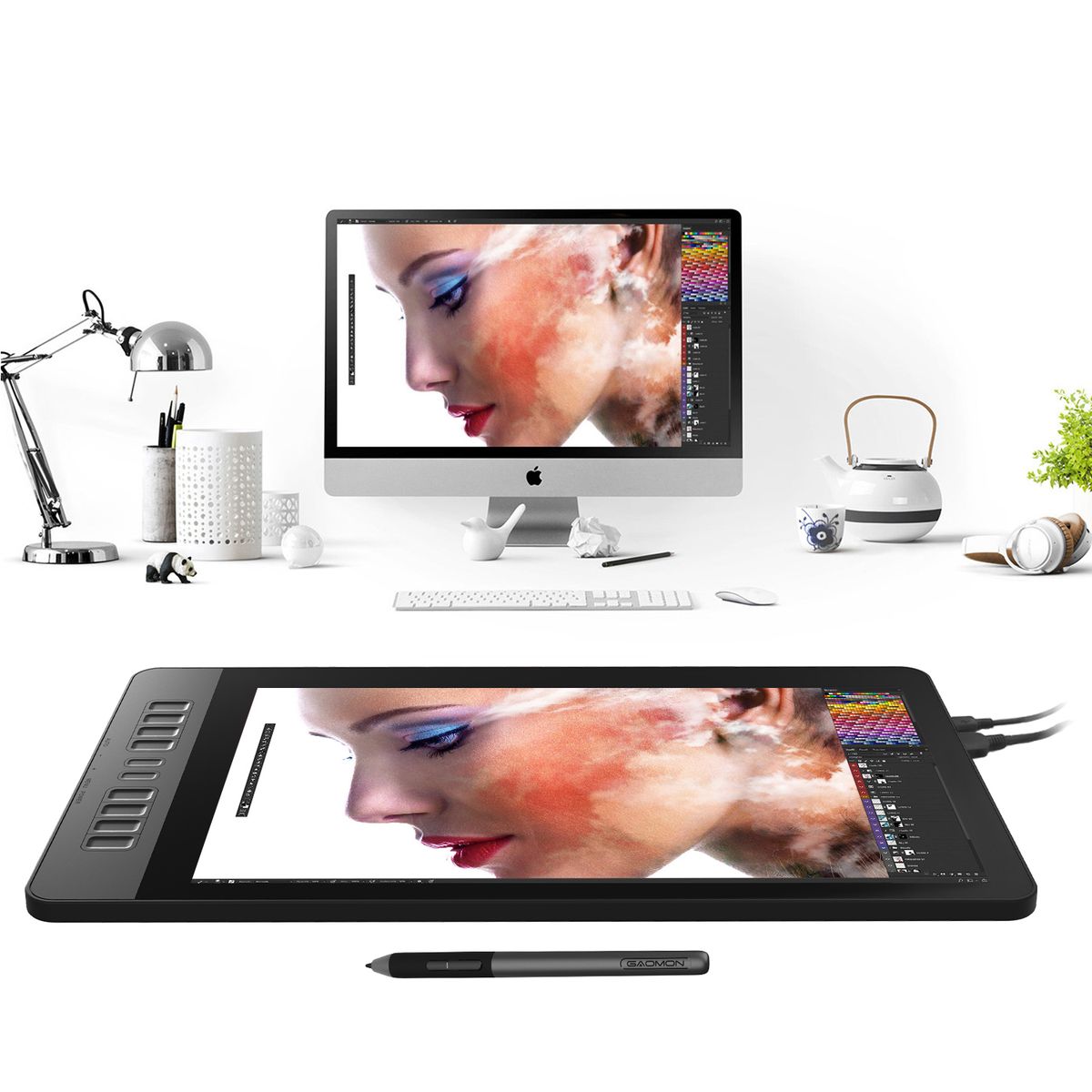 【Local Shipping& Fast Delivery】GAOMON PD1561 15.6" 72% NTSC Graphics Tablet Monitor & Keys