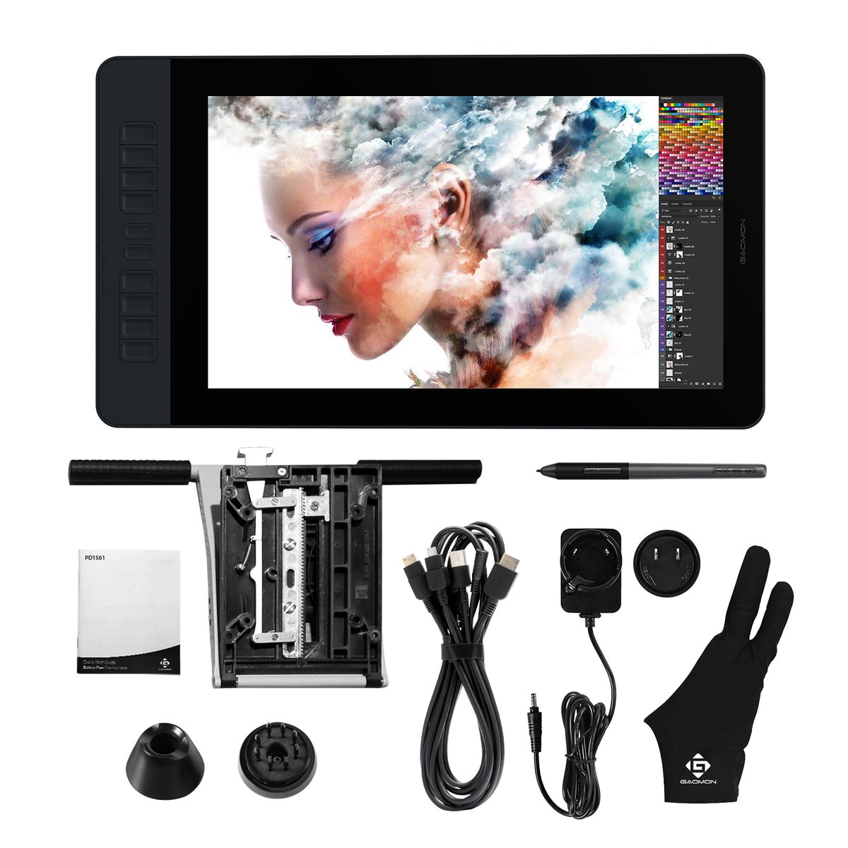 【Local Shipping& Fast Delivery】GAOMON PD1561 15.6" 72% NTSC Graphics Tablet Monitor & Keys