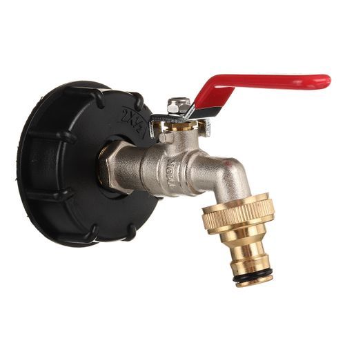 IBC Tank Adapter S60X6 To 1/2" Lever Brass Water Tank Adapter Hose Co