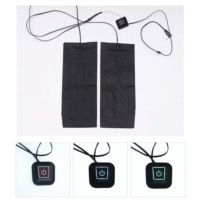 DC 5V USB Heating Pad Element ±45°C Heating Sheet Black  Pads