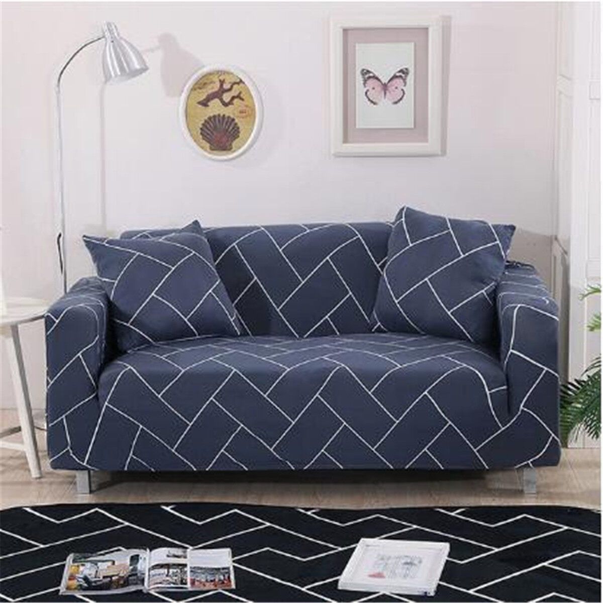 3-seater Elastic Sofa Cover Stretch Armchair Protective Chair Slipcover 72-92'' #14