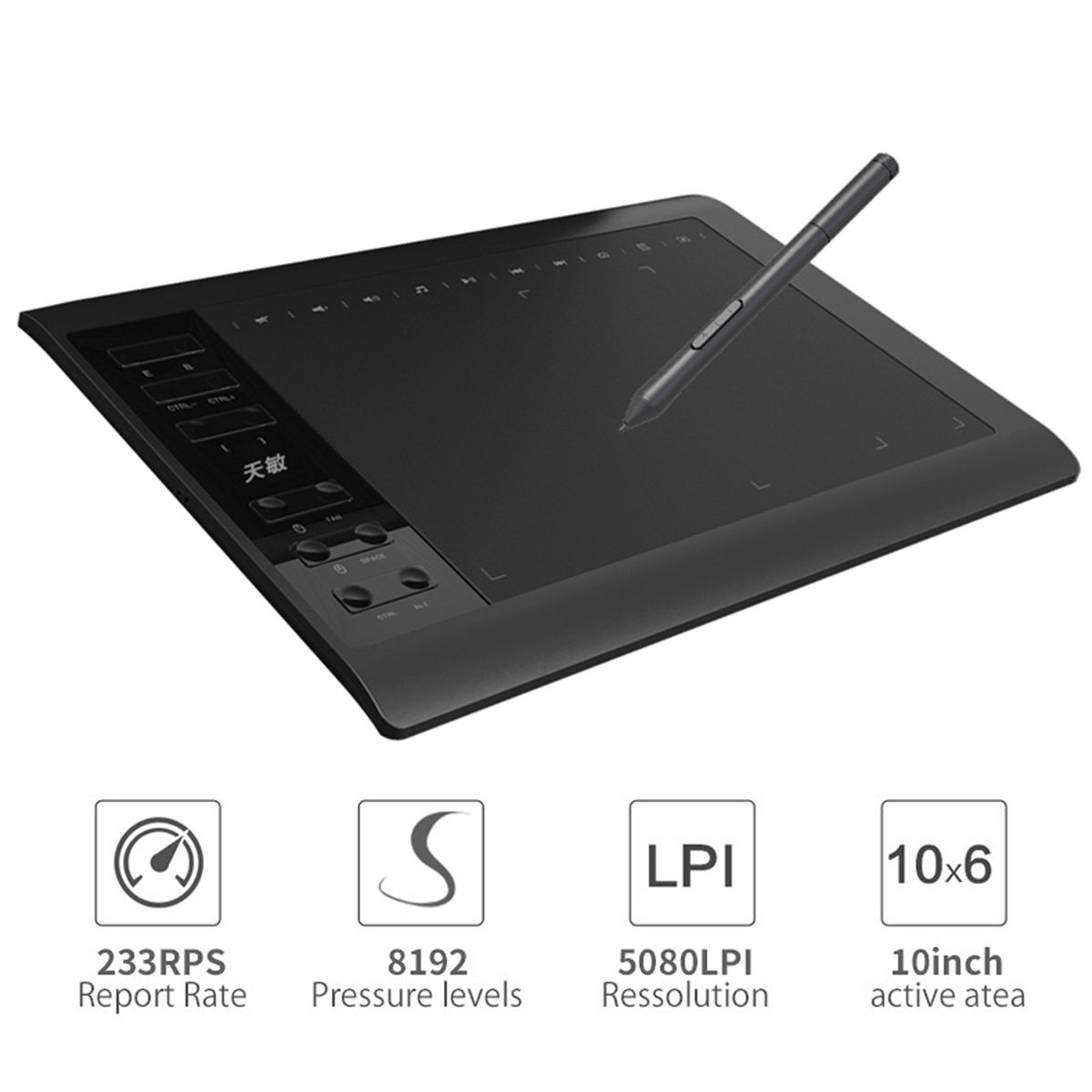 G10 Digital Art Graphics Drawing Tablet 10X6inch