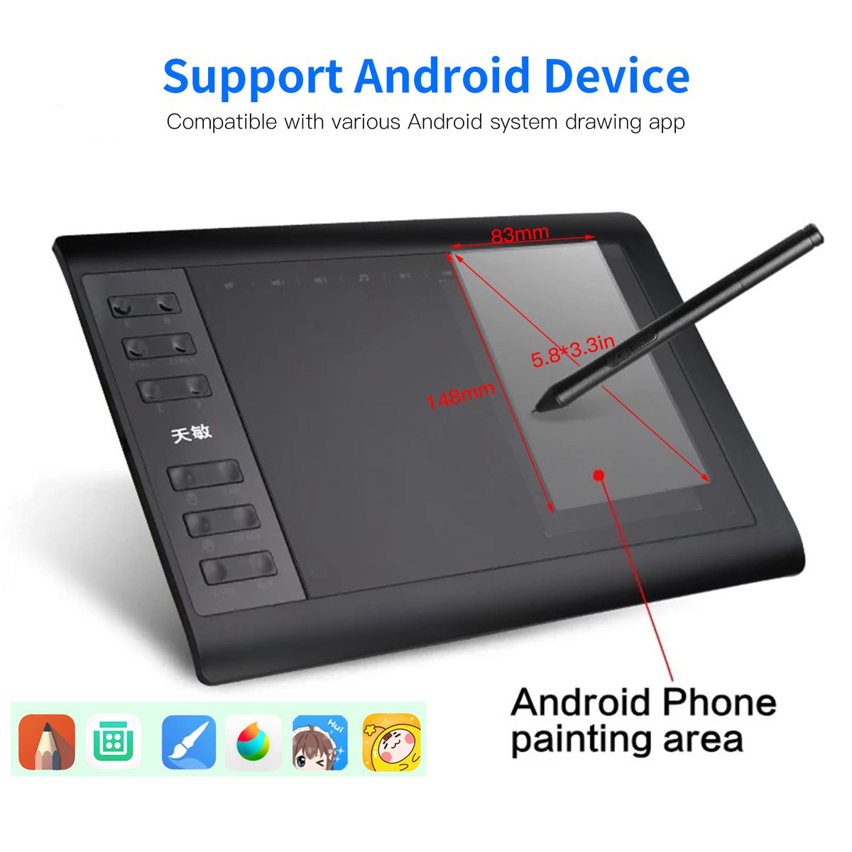 G10 Digital Art Graphics Drawing Tablet 10X6inch