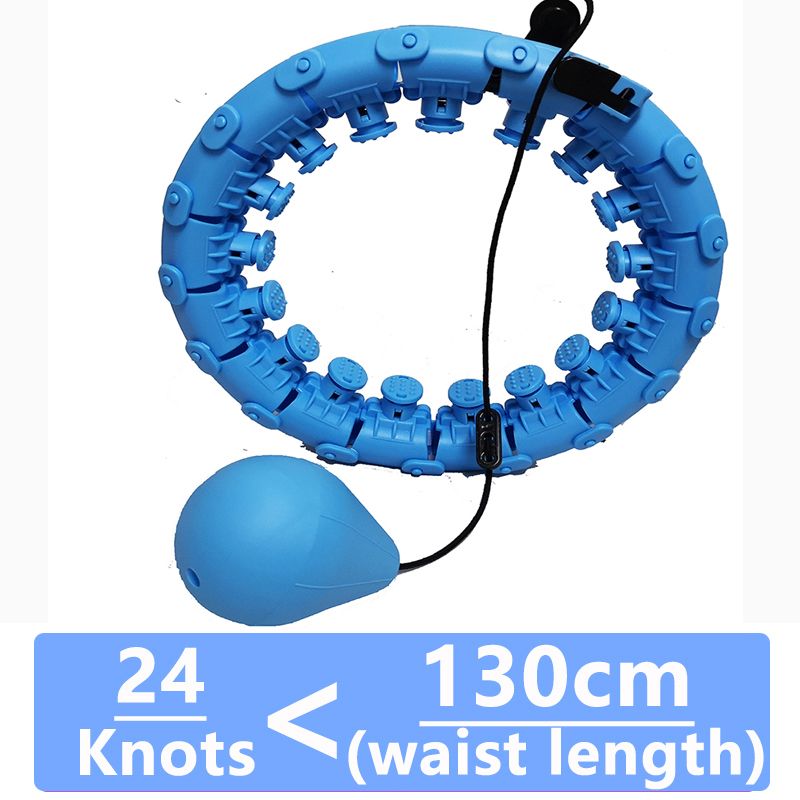 Fitness Massage Smart Sport Hoop Yoga Home Circle Not Drop Adjustable Waist-Blue 24 For Adult