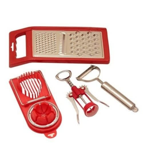 4pcs Kitchen Tool Set - Red