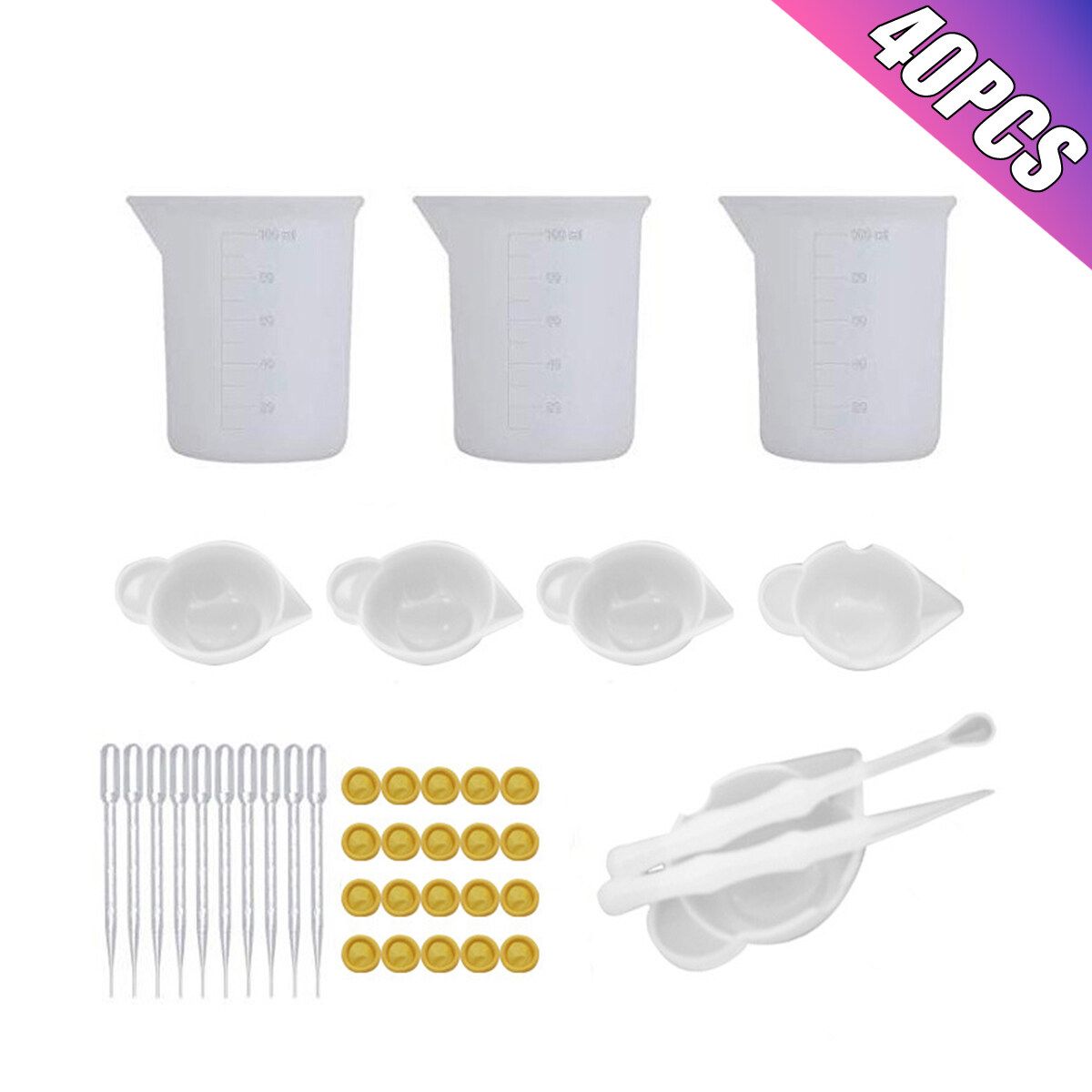 Silicone Epoxy Resin Mixing Tools Distribution Measuring Cup DIY Jewelry