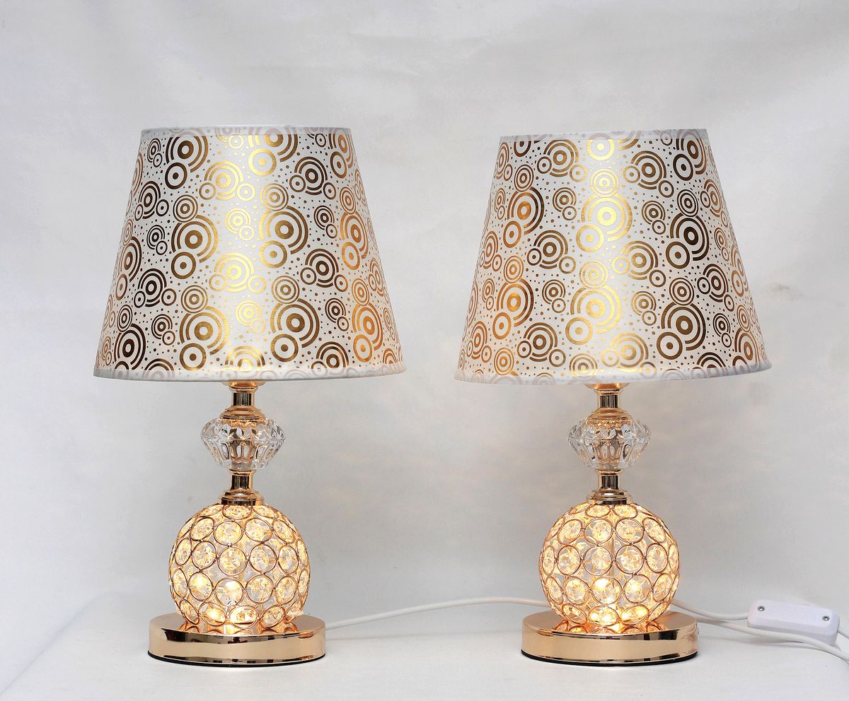 Crystal Bedside Table Lamp - 2pcs