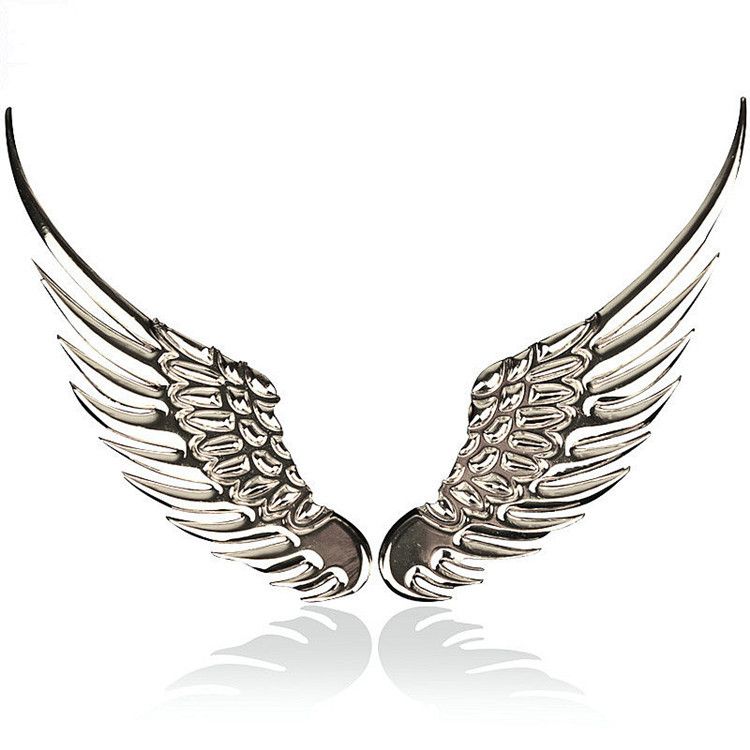 Car Auto Sticker 3D Stereo Metal Angel Wing