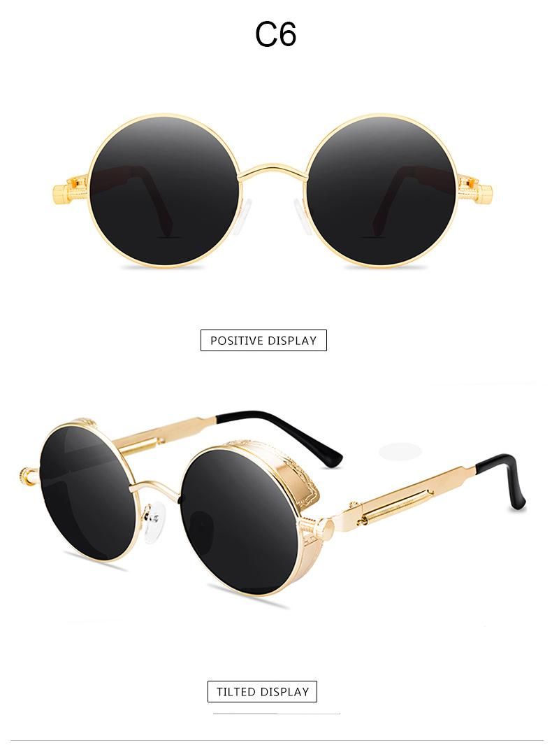 New sunglasses Steampunk sunglasses Metal spring Foot sunglasses