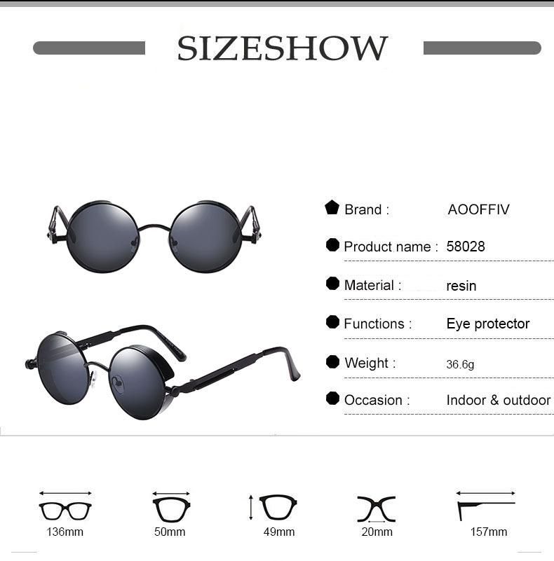 New sunglasses Steampunk sunglasses Metal spring Foot sunglasses
