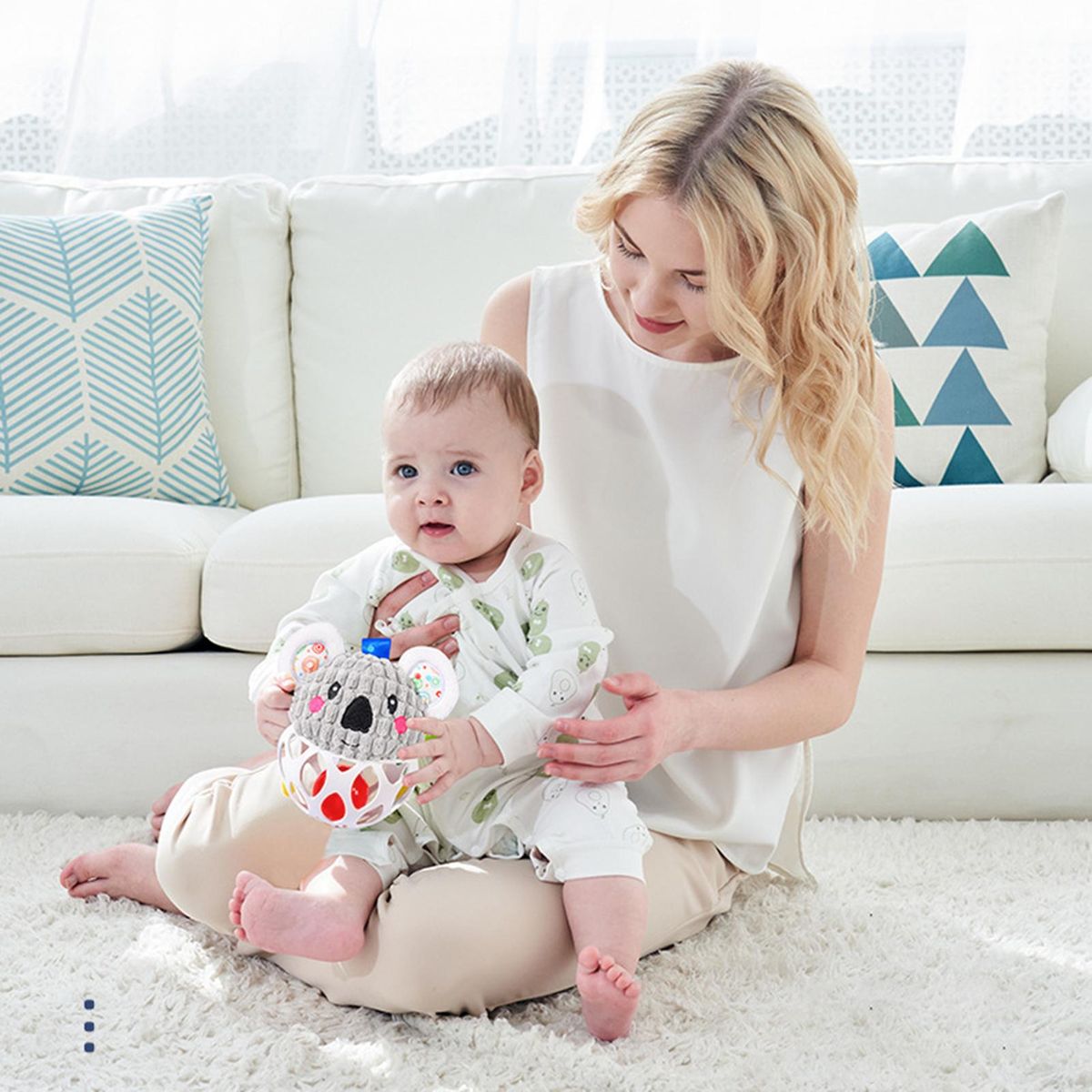 Baby Catch Ball Children Catch Ball Soft Grasping Toy White