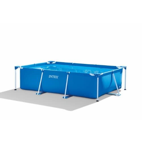 Metal Frame Above Ground Rectangular Pool - Blue