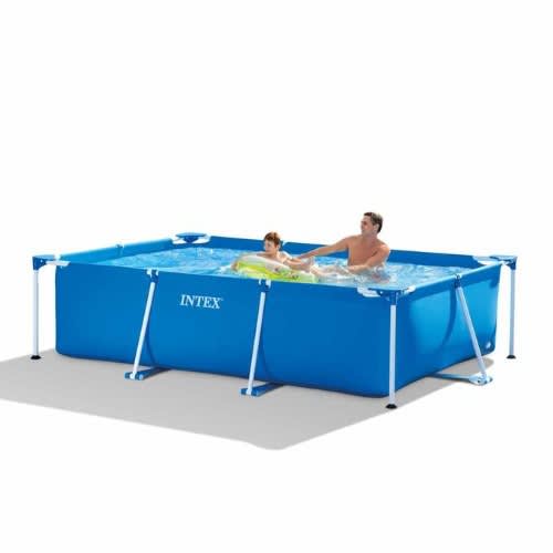 Metal Frame Above Ground Rectangular Pool - Blue