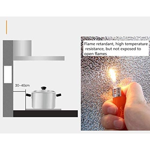 N&a Kitchen Pvc Self-adhesive Wallpaper, Oil-proof Foil Wall Sticker, Stove Countertop Wat