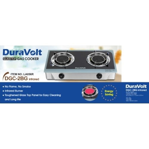2 Burner Tempered Glass Table Top Gas Cooker Dgc-2bg