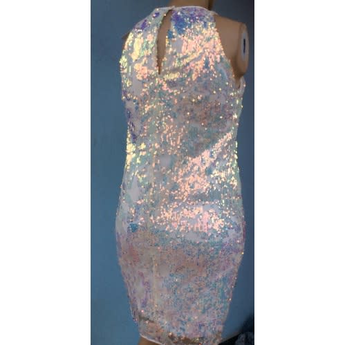 Sequenced Evening Dress - Gold