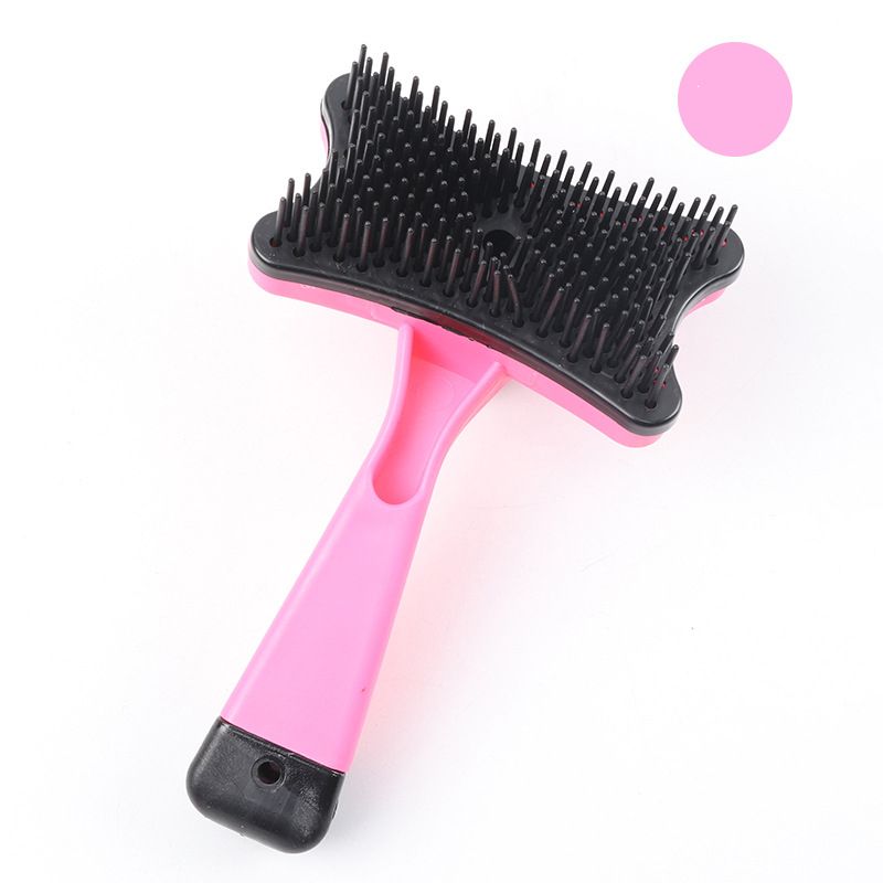 4 Colors Puppy Cat Faded Comb Hair Brush Plastic Pet Dog