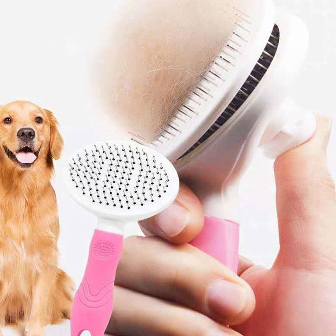 Pet Slicker Brush Pet  Grooming Comb Loose Pink Thick