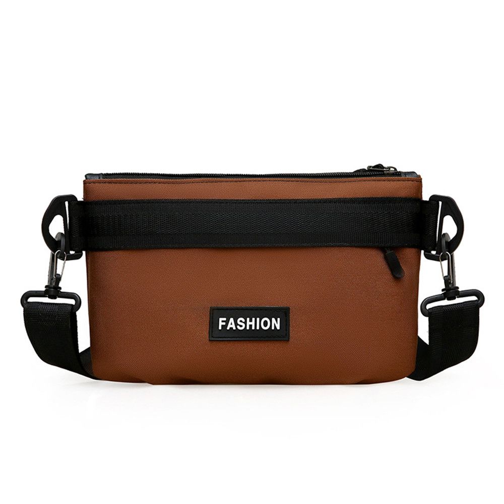 (Black)Canvas Waist Bag Messenger Backpack Men'S Leisure Fashion Sports Shoulder Bag Student K SBS