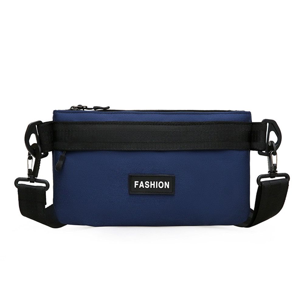 (Black)Canvas Waist Bag Messenger Backpack Men'S Leisure Fashion Sports Shoulder Bag Student K SBS