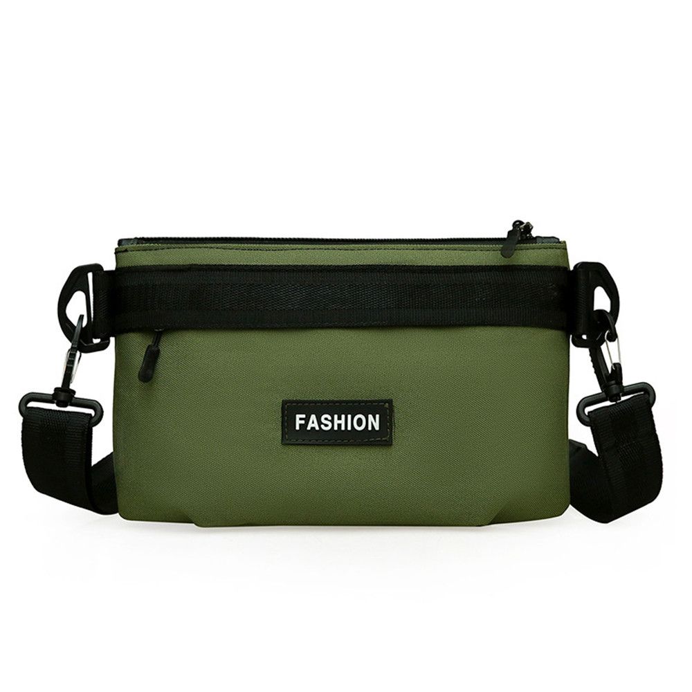 (Black)Canvas Waist Bag Messenger Backpack Men'S Leisure Fashion Sports Shoulder Bag Student K SBS