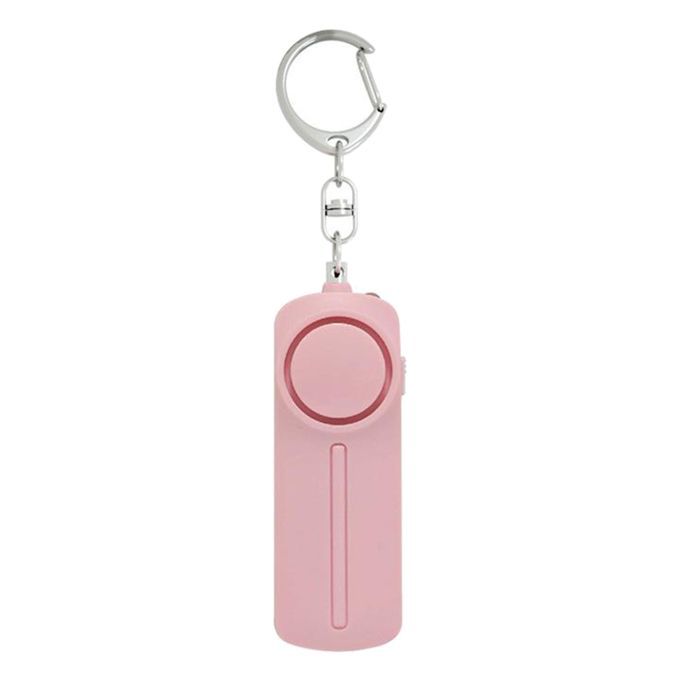 Personal Alarm Keychain W/LED Light 130DB Emergency Safety Alarm  Pink