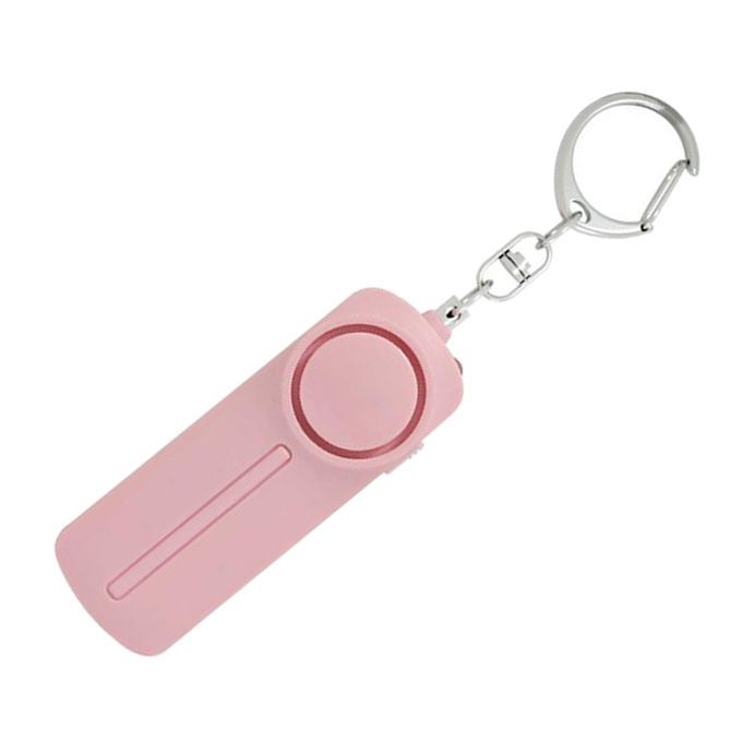 Personal Alarm Keychain W/LED Light 130DB Emergency Safety Alarm  Pink
