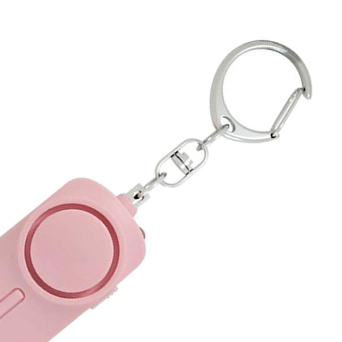 Personal Alarm Keychain W/LED Light 130DB Emergency Safety Alarm  Pink