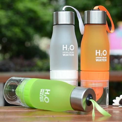 H2O Water Bottle With Citrus Press-blue