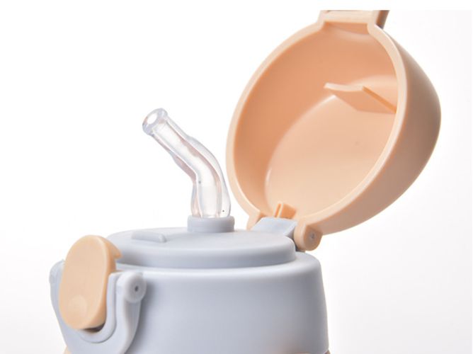 480ml Kids Water Cup Creative Cartoon Animal Baby Feeding Cups Straws Leakproof Water Bottles Outdoor Portable Children's Cups