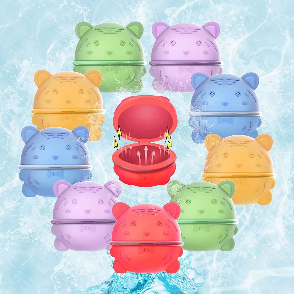Endless Water Fun Reusable Silicone Water Balloons Kids for Exciting Red