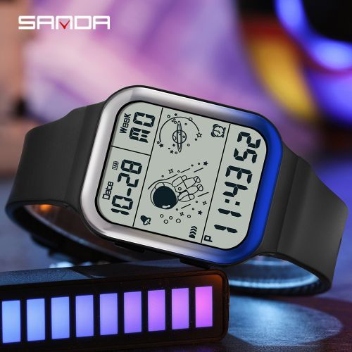 Fashion Men's Watches Digital Sports Wristwatch Male Clock 6052