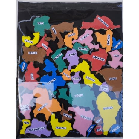 Wooden Puzzle Map Of Nigeria States -37Pieces