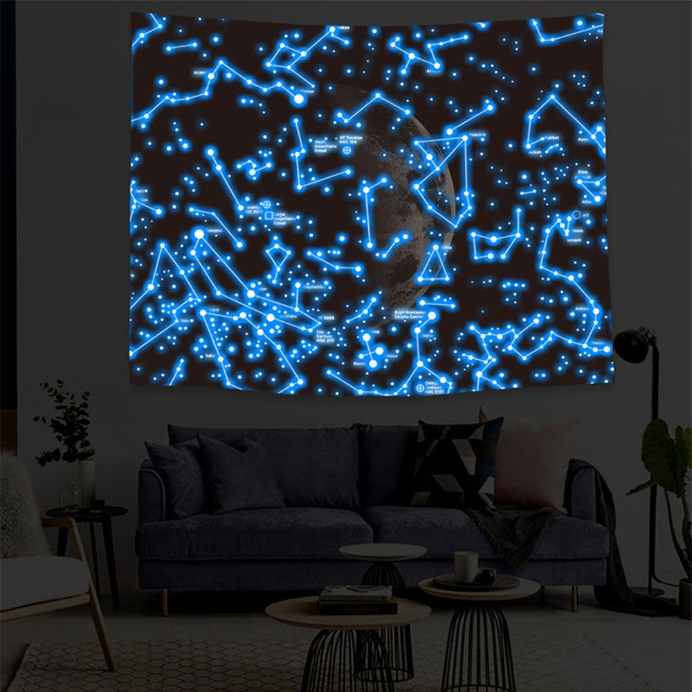 Luminous Star Galaxy Constellations Tapestry Wall Blanket