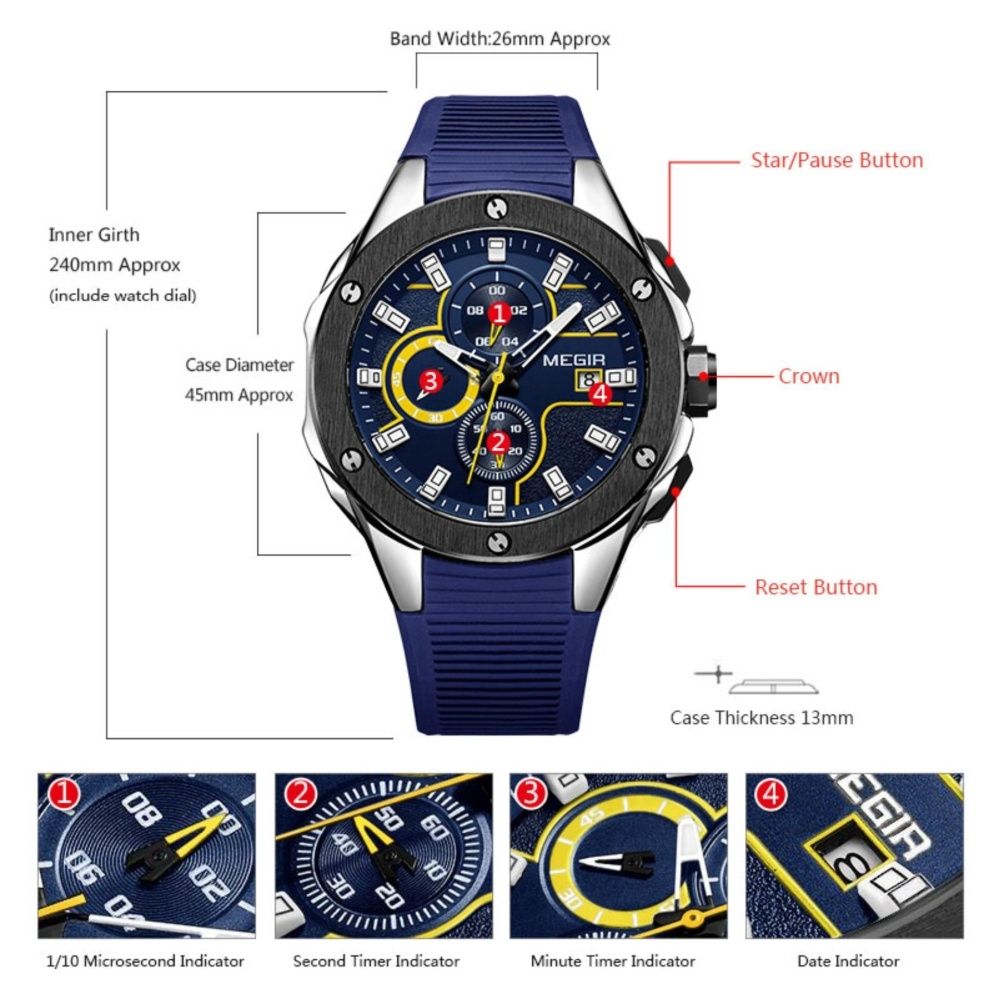 Fashion Mens Watches Quartz Casual WristWatch For Men 2053