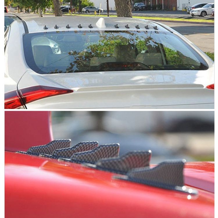 10 PCS Universal Car Carbon Fiber Shark Fin Difr