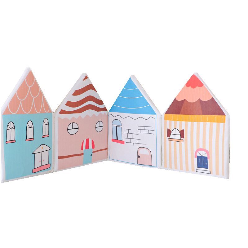 4pcs/2pcs A Set Baby Bed Bumper House Shaped Cute Crib Bed