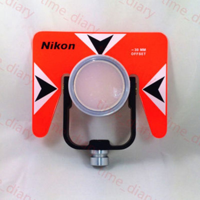 RED NIKON SINGLE PRISM FOR NIKON TOTAL STATION -30/0mm 5/8x11 Female Thread