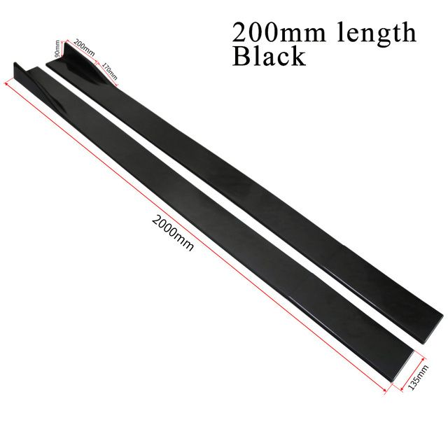 6pcs Universal Lower Carbon Fiber Car Side Skirt Extensions