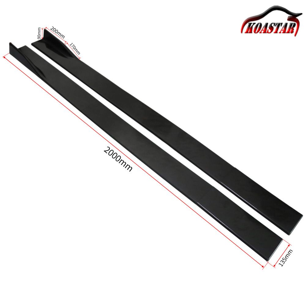 6pcs Universal Lower Carbon Fiber Car Side Skirt Extensions