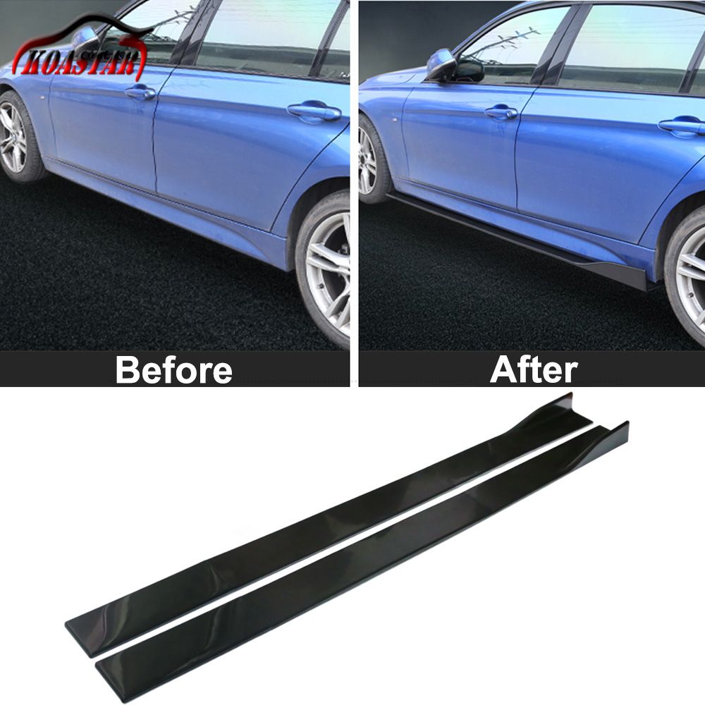 6pcs Universal Lower Carbon Fiber Car Side Skirt Extensions