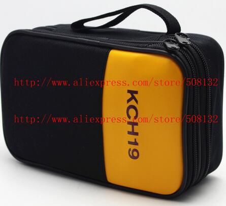 Carry Soft Case Bag KCH12 KCH16 KCH17 KCH18 KCH19 KCH20 Use For Clamp Meter Multimeter KYORITSU Uni-T HIOKI Testo Sanwa-KCH19-Y