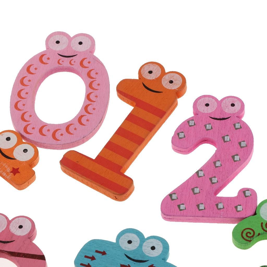 Set Of 2 Cartoon Animals Wooden Alphabet And Numbers-